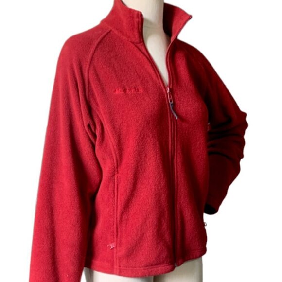 Columbia Sportswear Fleece Full Zip Jacket Women's M Red #64A - Picture 3 of 7